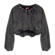 Diesel Kort sweatshirt F-Resy Gray, Dam