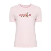 Givenchy Rosa Rosmönstrad Jerseytopp Pink, Dam