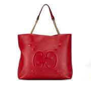 Gucci Vintage Pre-owned Laeder totevskor Red, Dam