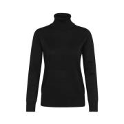 Saint Tropez Svart Milasz Rollneck Tröja Black, Dam