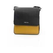 Cerruti 1881 Elegant Gul Läder Crossbody-väska Yellow, Herr