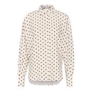 Kaffe Polka Dot Feminine Shirt Blouse White, Dam