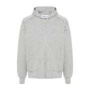 Autry Heather Grey Zip-Through Hoodie Gray, Herr