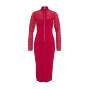 Elisabetta Franchi Röd Klänning Aw24 Damkläder Red, Dam