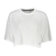 Fila Elegant vitt logotyp T-shirt bred hals White, Dam