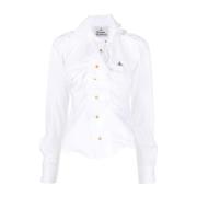 Vivienne Westwood Vit Orb Logo Topp White, Dam