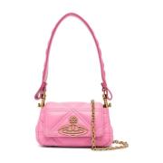 Vivienne Westwood Rosa Quiltad Axelväska Pink, Dam