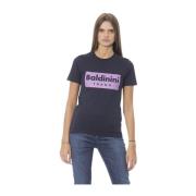 Baldinini Kortärmad Rund Hals T-shirt Blue, Dam