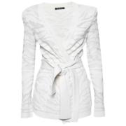 Balmain Pre-owned Pre-owned Tyg toppar White, Dam