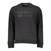 Harmont & Blaine Svart Sweatshirt med Långärmad och Logotyptryck Black...