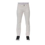 Trussardi Stiliga Jeans med knapp och dragkedja White, Herr