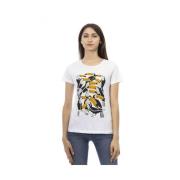 Trussardi Vita Bomullstoppar T-shirt White, Dam