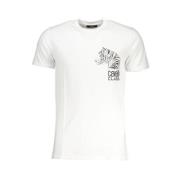 Cavalli Class Tryck Logo Kortärmad T-shirt White, Herr