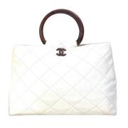 Chanel Vintage Pre-owned Laeder totevskor White, Dam