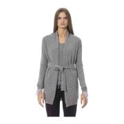 Baldinini Fjäderbältad Cardigan Trend Nw1183P Gray, Dam