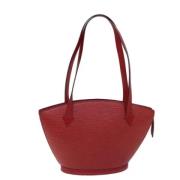 Louis Vuitton Vintage Pre-owned Laeder axelremsvskor Red, Dam