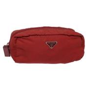 Prada Vintage Pre-owned Nylon necessrer Red, Dam