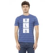 Baldinini Kortärmad Rund Hals T-shirt Blue, Herr