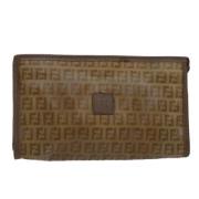 Fendi Vintage Pre-owned Canvas kuvertvskor Beige, Dam