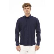 Baldinini Button-down Skjorta - Framknapp Stängning Blue, Herr