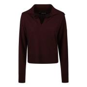 Federica Tosi Stilren Polo Neck Sweater Brown, Dam