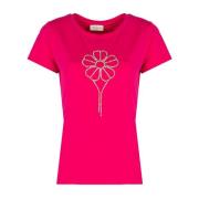 Liu Jo Elegant Queen T-Shirt Pink, Dam