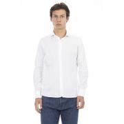 Baldinini Slim Fit Korall Skjorta Framknapp White, Herr