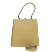 Fendi Vintage Pre-owned Laeder handvskor Beige, Dam