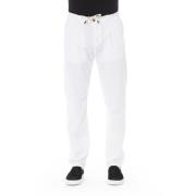 Baldinini Chino Byxor med Dragsko White, Herr