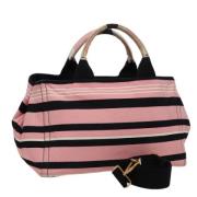 Prada Vintage Pre-owned Canvas handvskor Pink, Dam