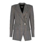 Liu Jo Klassisk Dubbelknäppt Blazer Gray, Dam