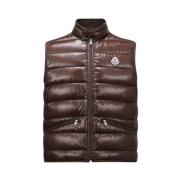 Moncler Gui Vest i Blank Brun Brown, Herr