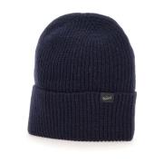 Woolrich Blå Ull Beanie Mössa Blue, Herr