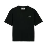 Ami Paris Ekologisk Bomull Logo T-shirt Black, Herr