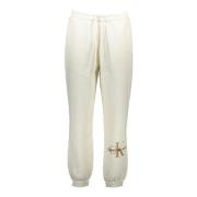 Calvin Klein Vita bomullsjeans och byxor med fleece sportbyxor White, ...