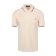 Fred Perry Klassisk Dubbel Randig Pikétröja Pink, Herr