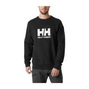 Helly Hansen Svart Logo Crew Sweatshirt Black, Herr