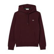 Lacoste Herr Bomull Burgundy Sweatshirt Red, Herr