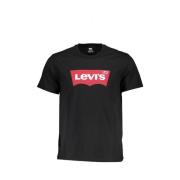 Levi's Svart Bomull Crew Neck Tee Black, Herr