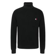 Tommy Hilfiger Svart Tröja Slim Fit Ull Black, Herr