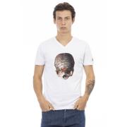 Trussardi Kortärmad V-ringad T-shirt White, Herr