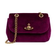 Vivienne Westwood Sammet axelväska Purple, Dam