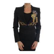 Dolce & Gabbana Förtrollande Elegans Kristall-Blazer Black, Dam