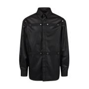 Iceberg Chintz Wool Relaxed Fit Shirt Black, Herr