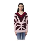 Byblos Oversized V-Neck Sweater Multicolor, Dam