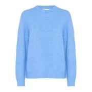 InWear Blå Stickad Pullover Harrietiw Stil Blue, Dam