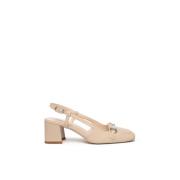 Nerogiardini Linne Slingback med Klämma Beige, Dam