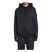 Y-3 Svart hoodie med logotyptryck Black, Herr