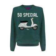 MC2 Saint Barth Grön Vespa 50 Special Jacquard Tröja Green, Herr