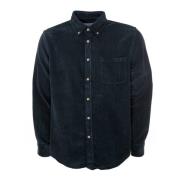 Portuguese Flannel Corduroy Button-Down Skjorta Blue, Herr